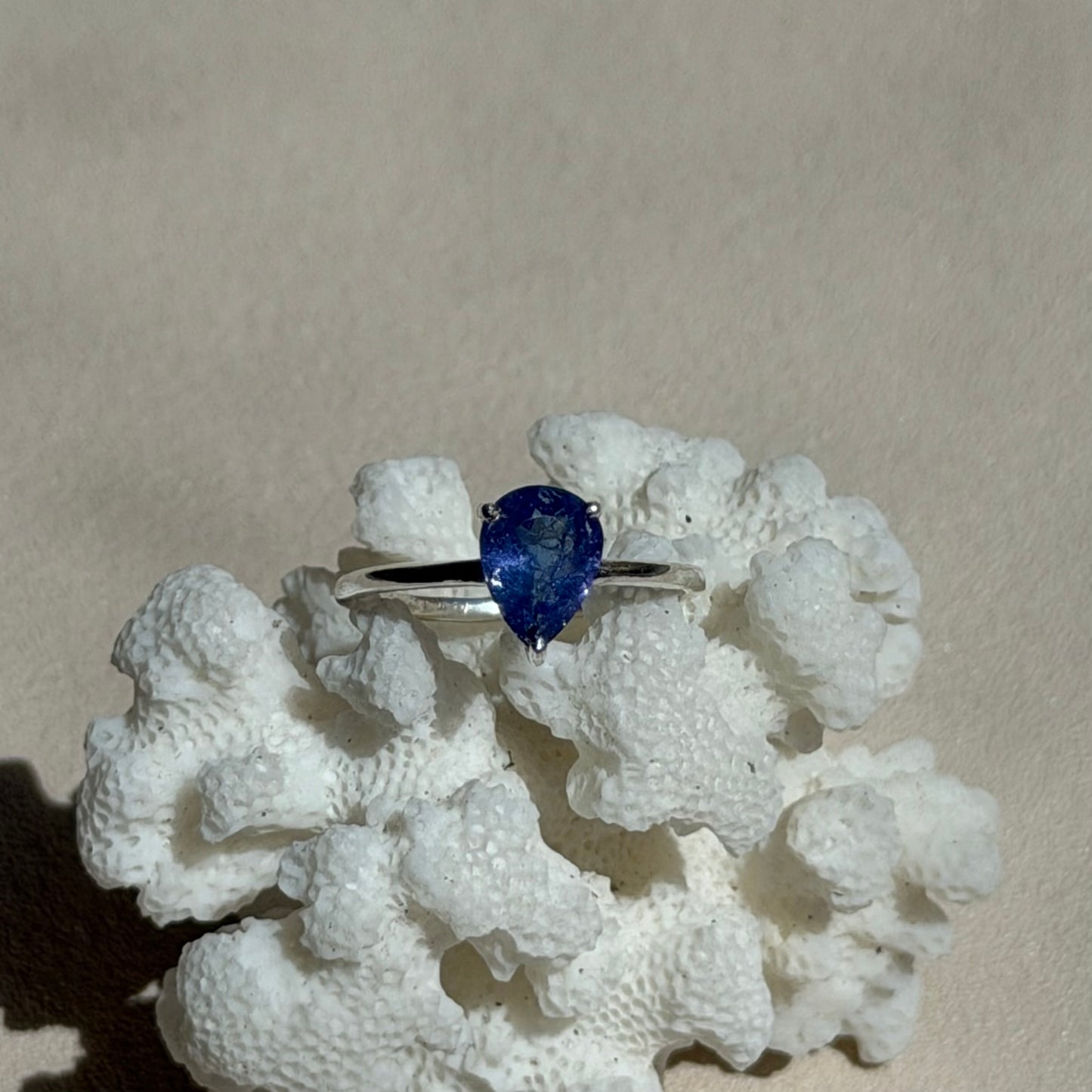 Tansanit Ring - 925 Silber - Größe 52