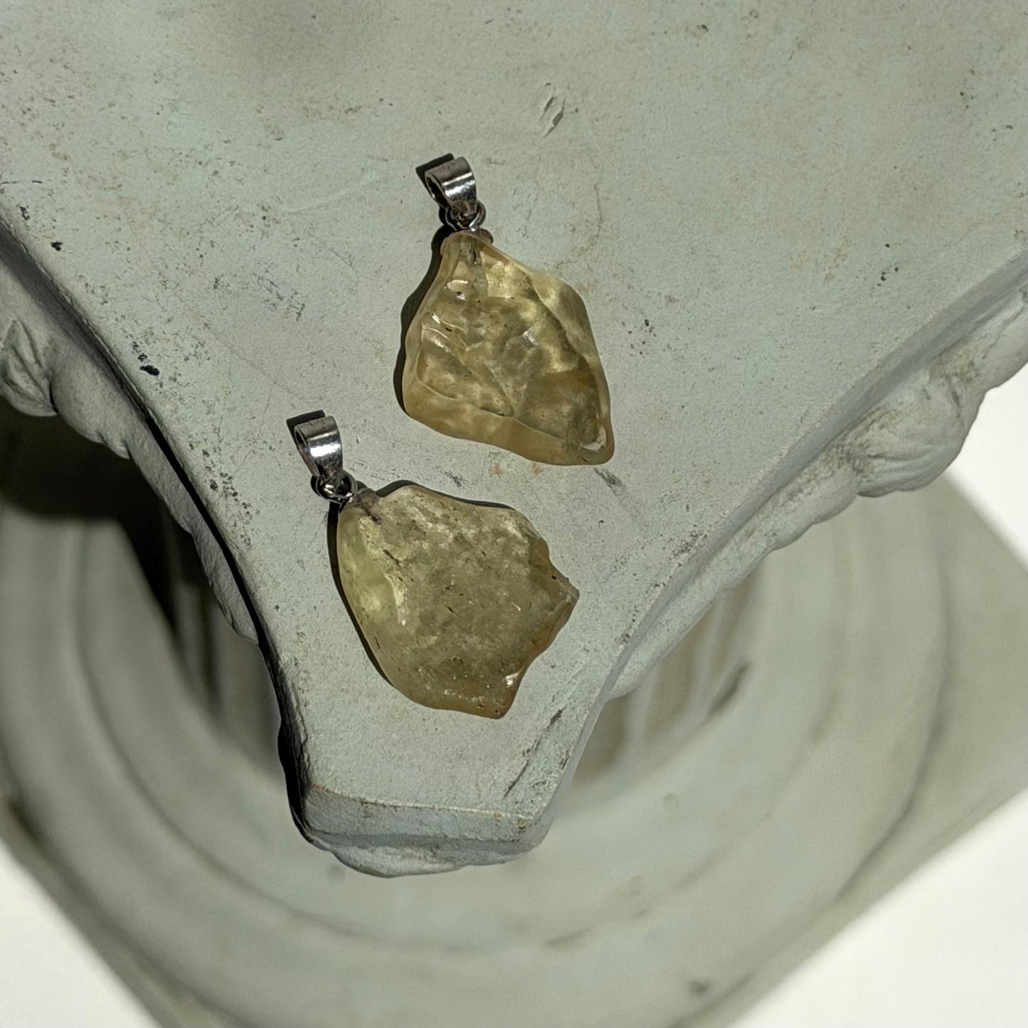 Lybisches Wüstenglas Anhänger - 925 Silber
