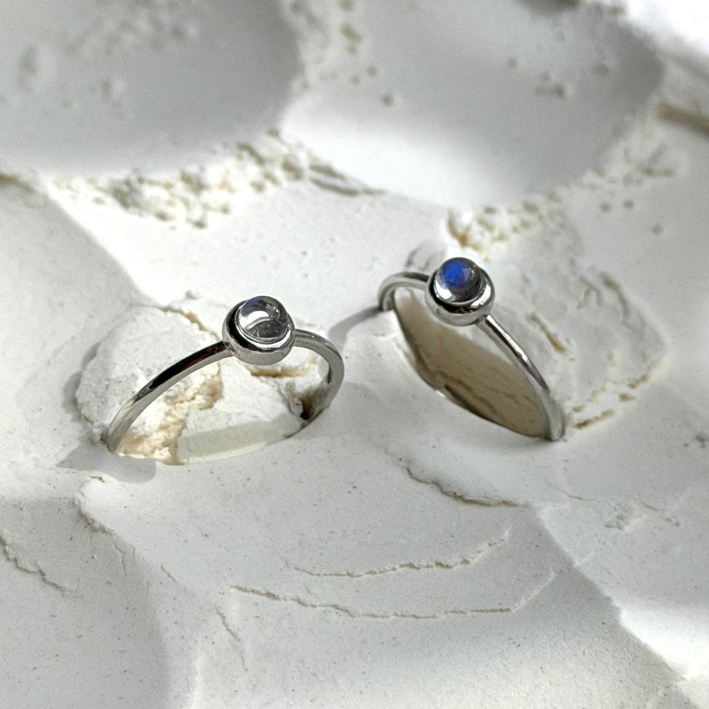 HQ Mondstein Ring - 925 Silber