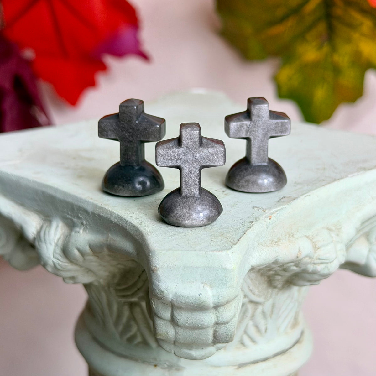Mini Obsidian Kreuz
