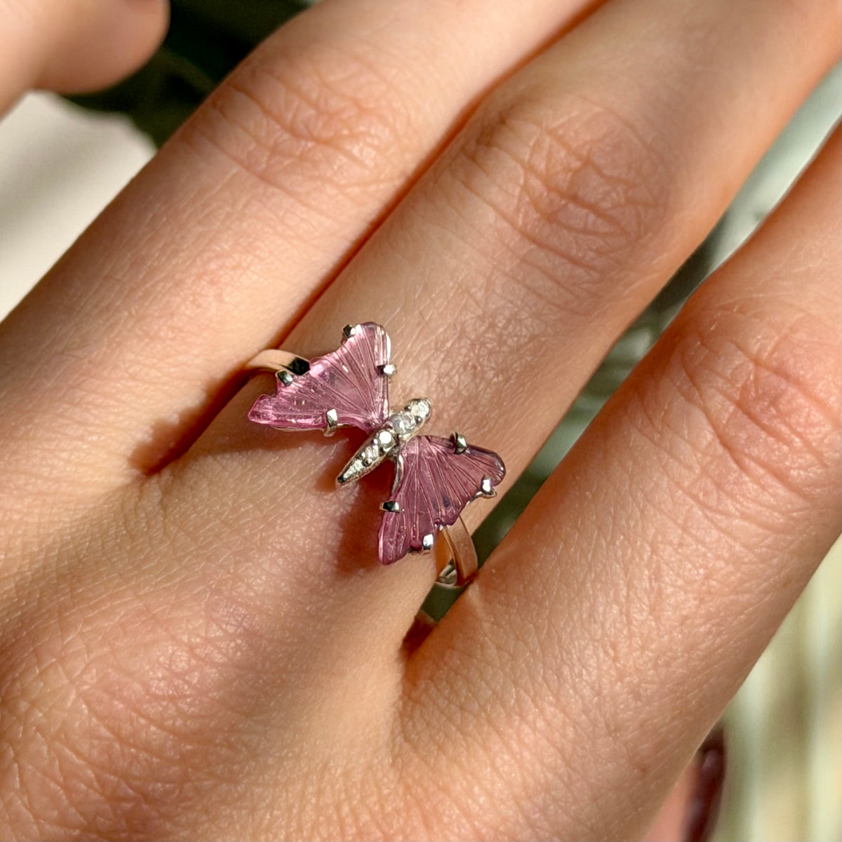 Kore Ring - Rosa Turmalin - 925 Silber
