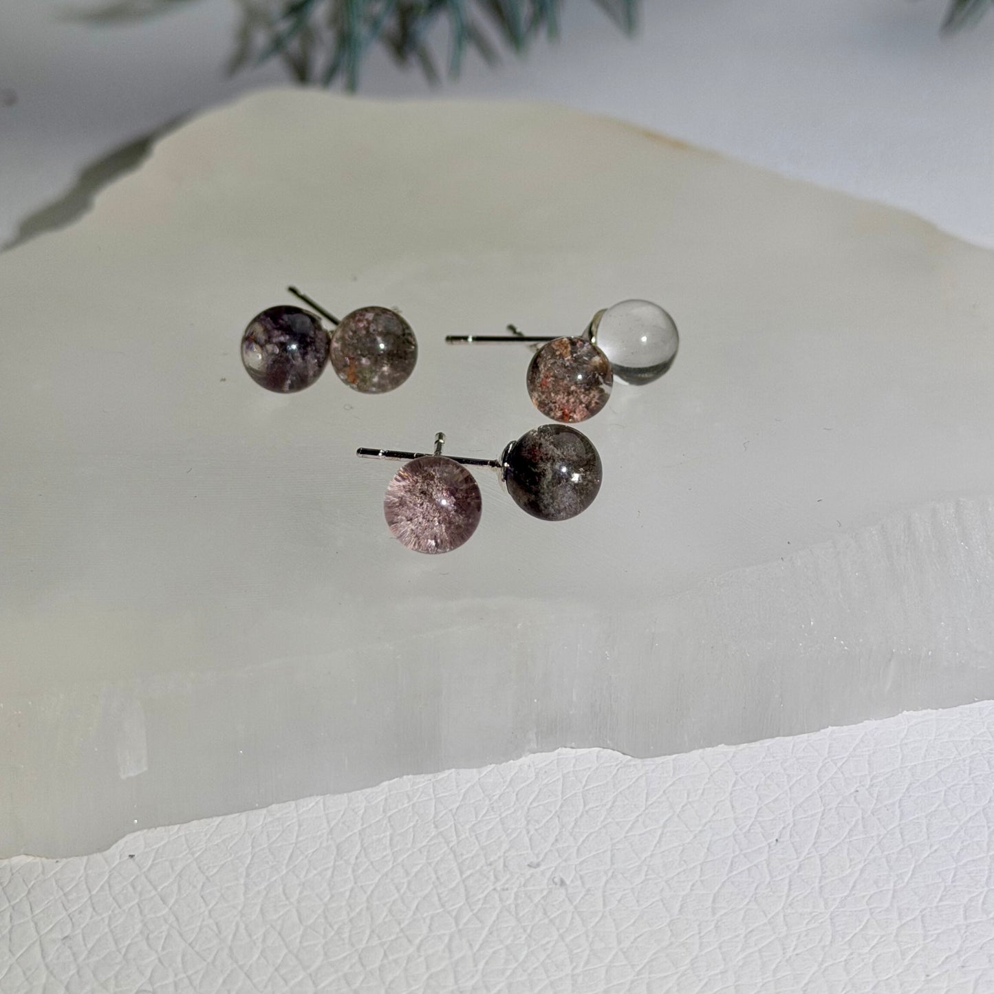 Silber Ohrringe - Gartenquarz