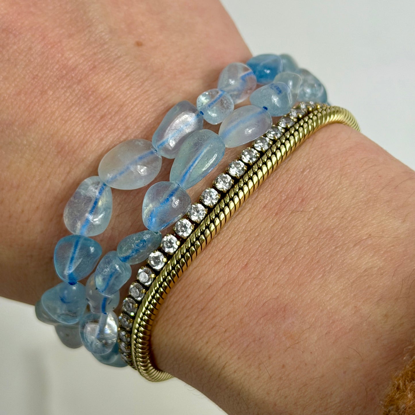 HQ Aquamarin Nugget Armband