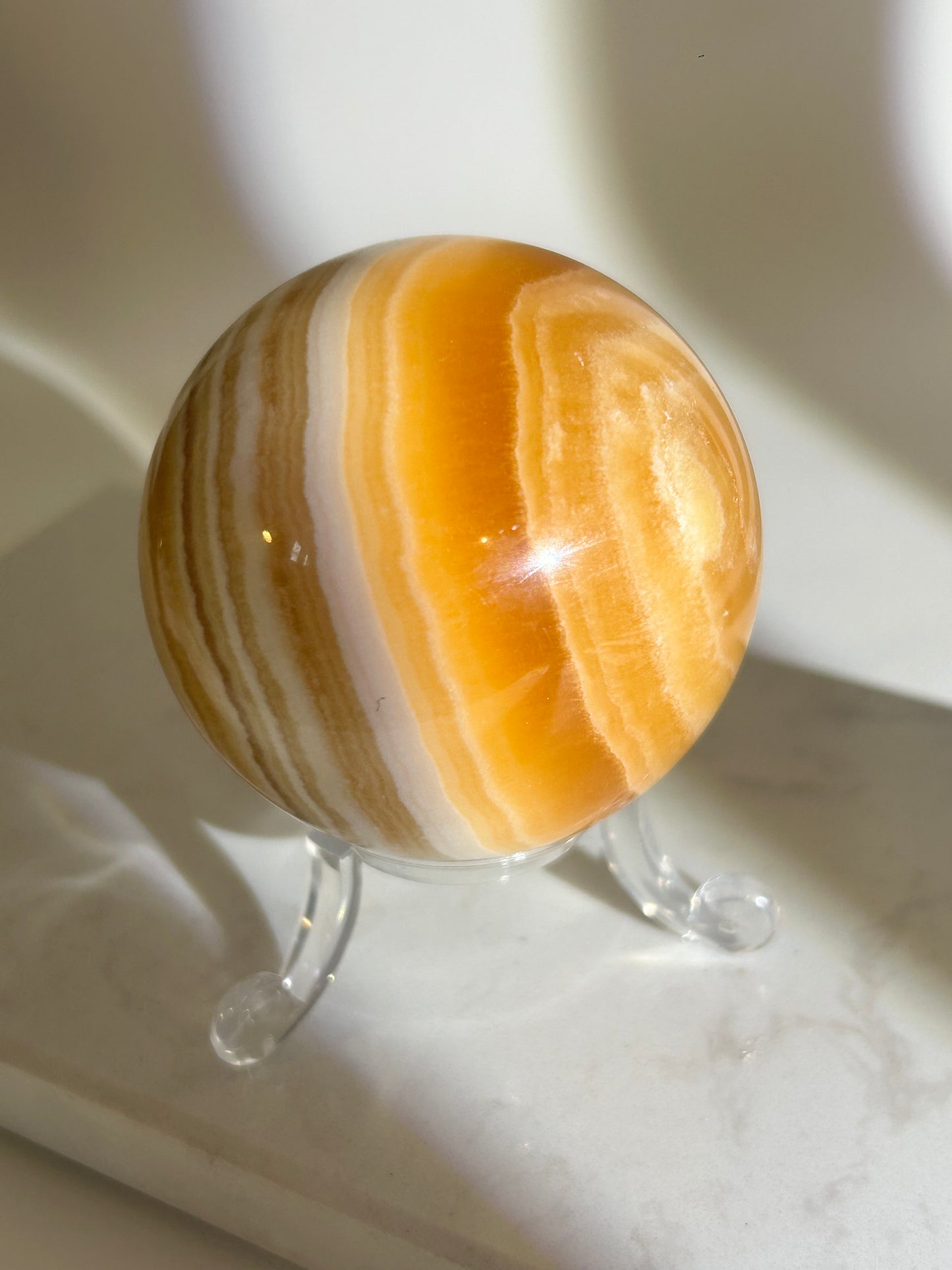 Orangencalcit Kugel 43v