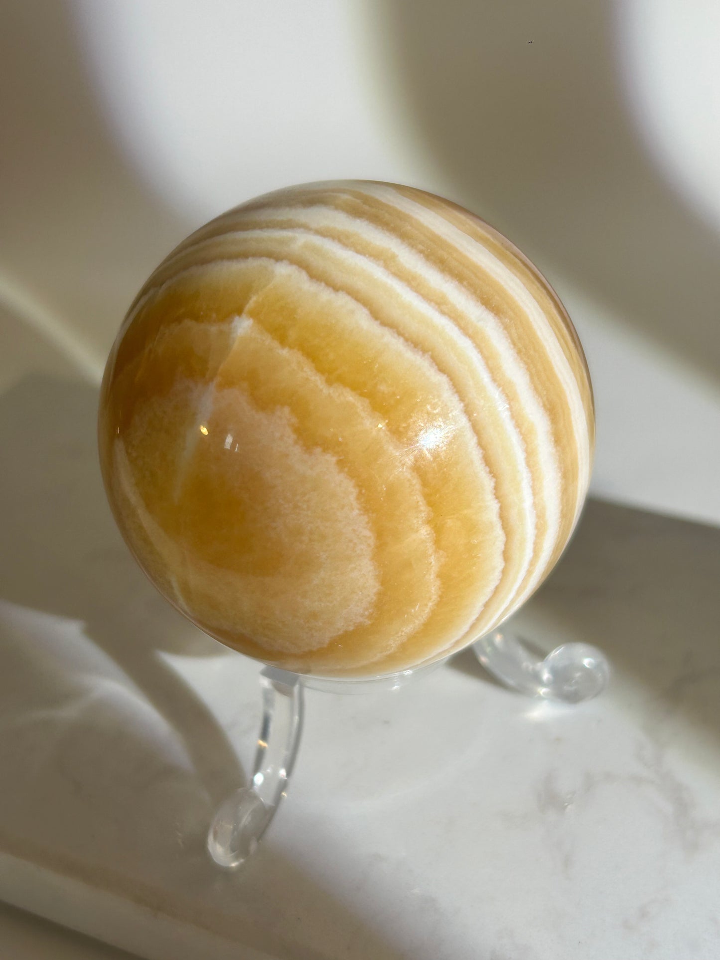 Orangencalcit Kugel 43v