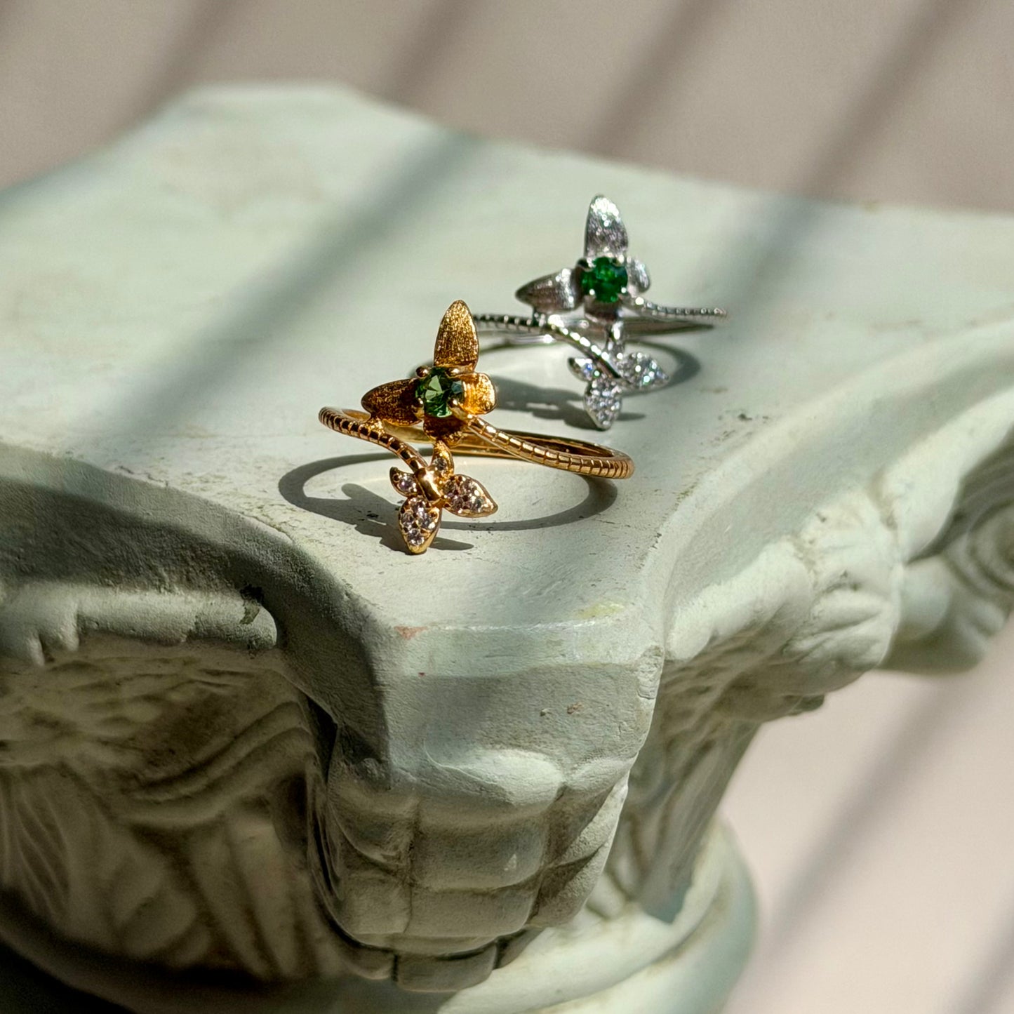 Antheia Ring - Tsavorit - 925 Silber