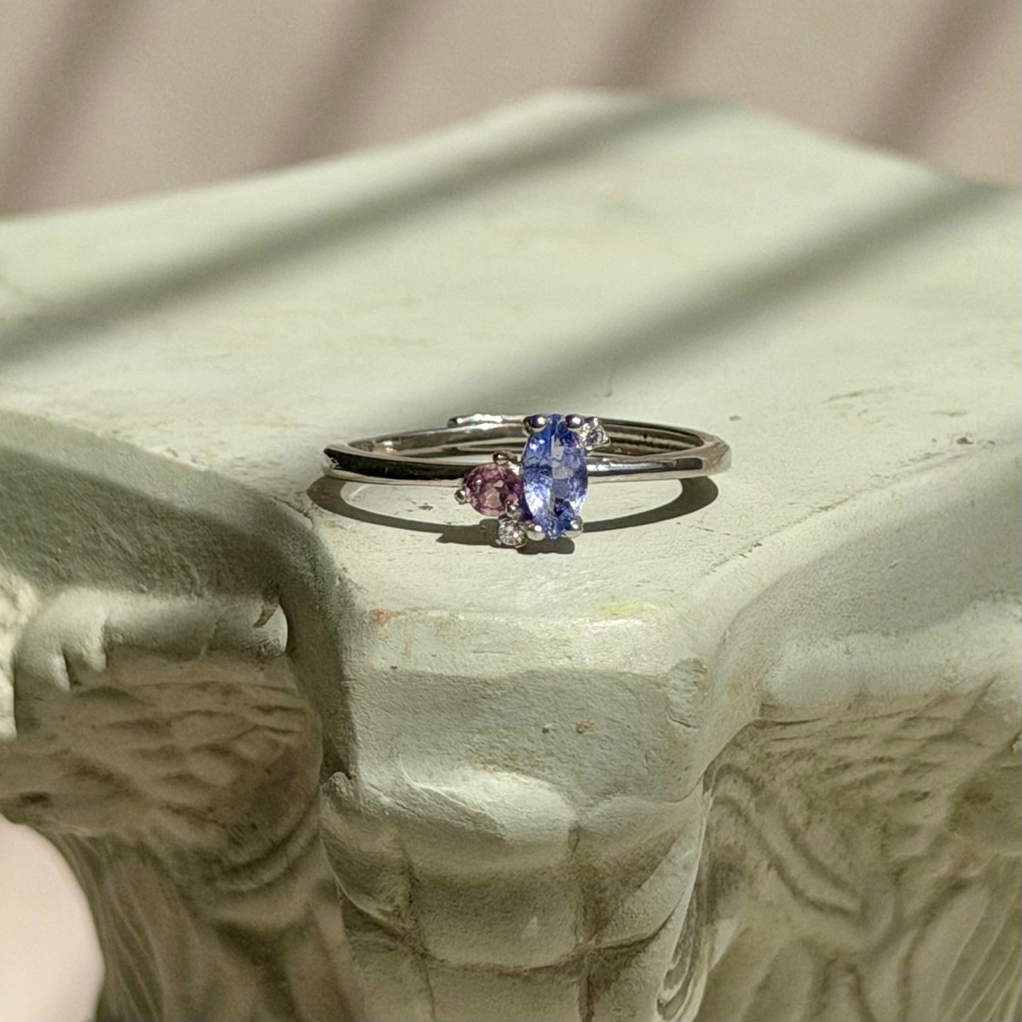 Hemera Ring - Tansanit & Pinker Turmalin - 925 Silber