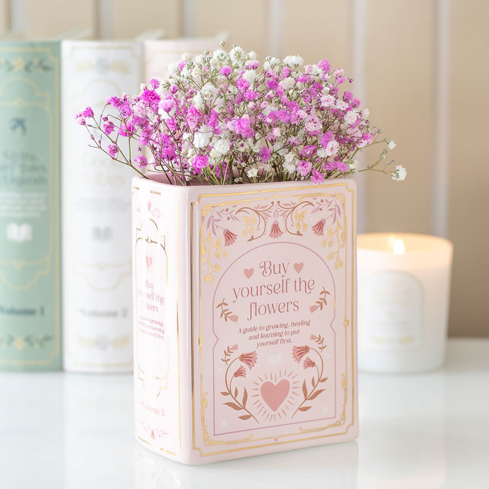 'Buy yourself the flowers' Vase - Bookish Collection