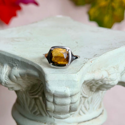 Atalanta Ring - Tigerauge - 925 Silber
