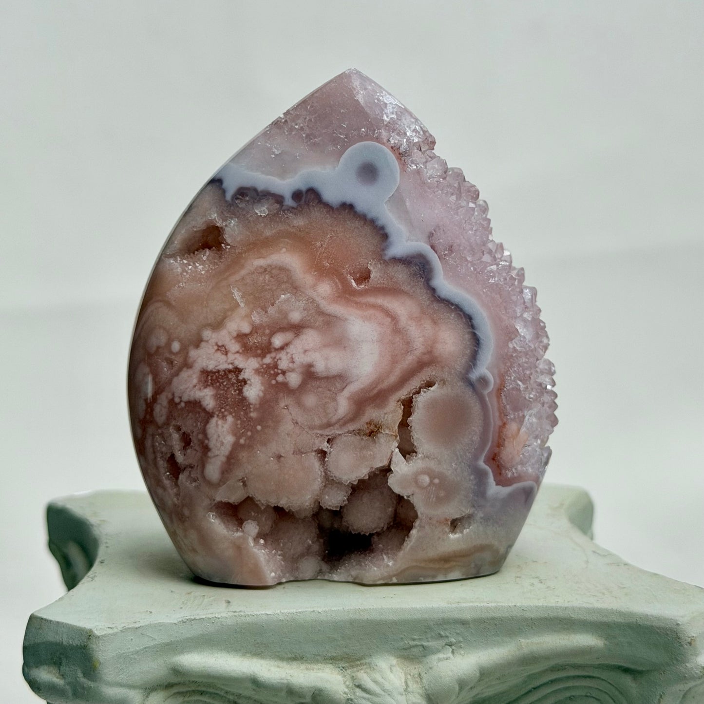HQ Blumenachat X Amethyst Freiform VI