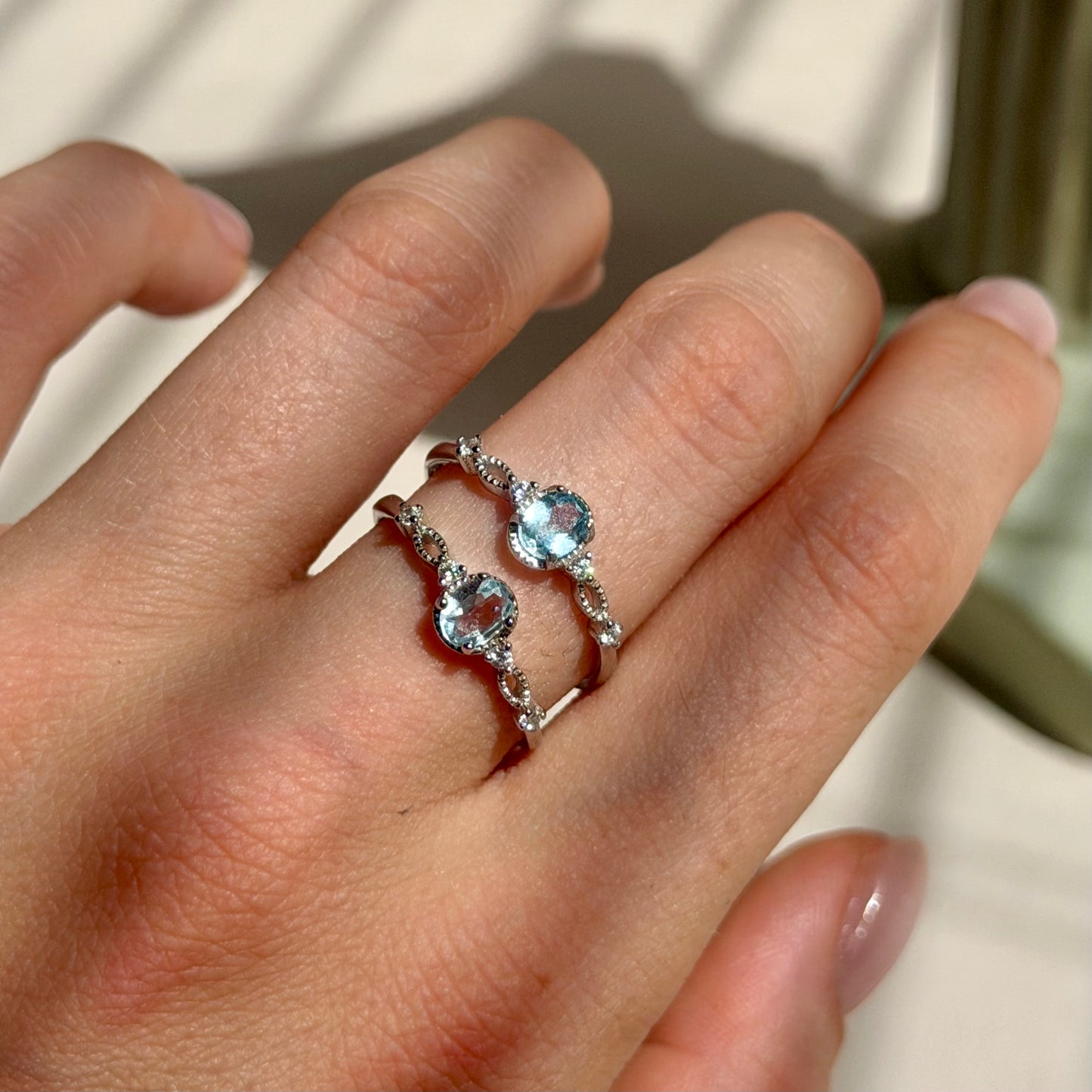 Leukothea Ring - Aquamarin - 925 Silber
