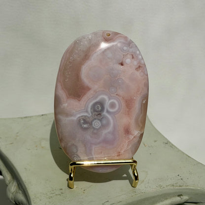 HQ Blumenachat X Amethyst Palmstone I