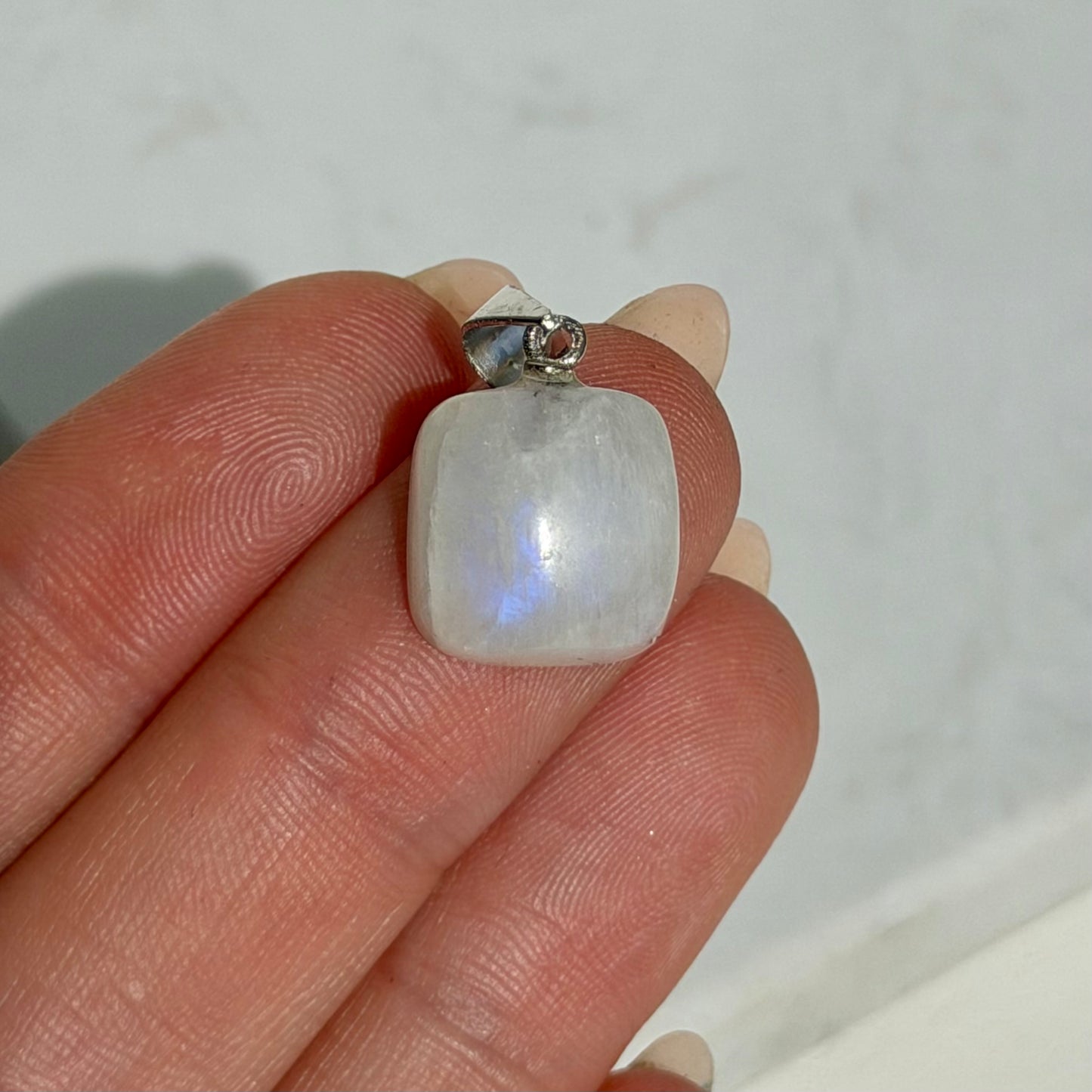 Mondstein Anhänger E - 925 Silber