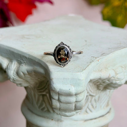 Rhea Ring - Rauchquarz - 925 Silber