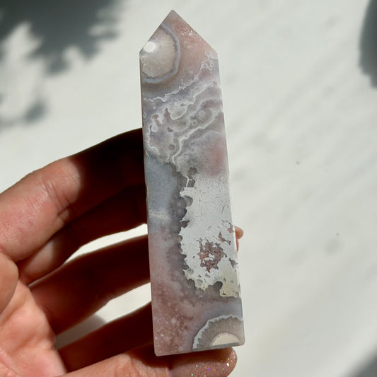 Blumenachat X Amethyst Turm 41BX