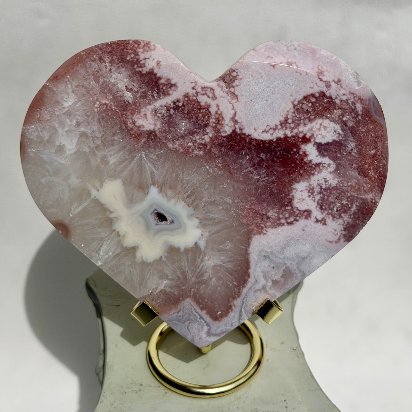 HQ Blumenachat X Amethyst Herz I