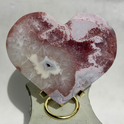 HQ Blumenachat X Amethyst Herz I