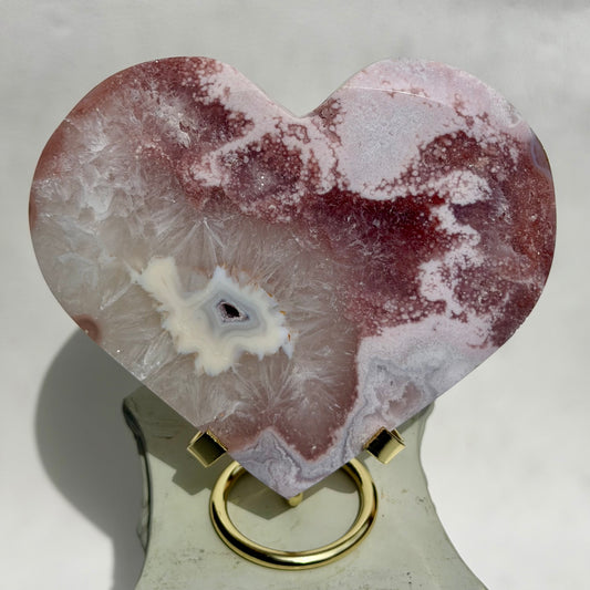 HQ Blumenachat X Amethyst Herz I
