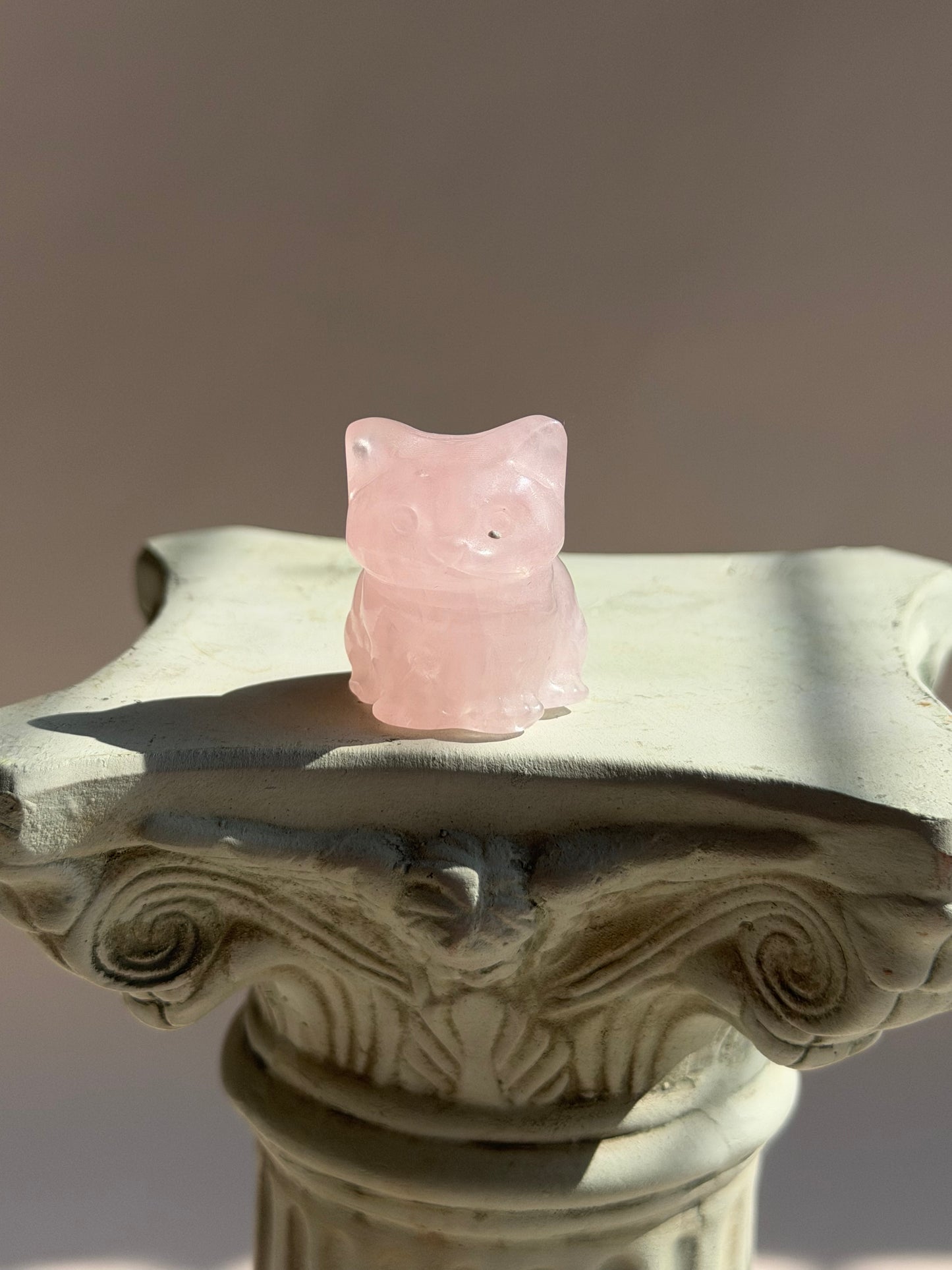 Rosenquarz Katze