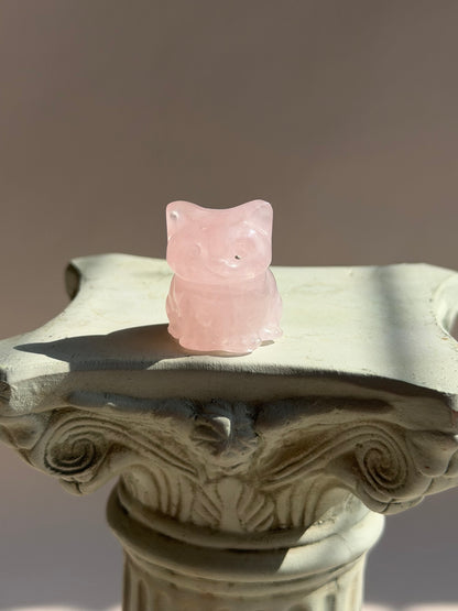 Rosenquarz Katze