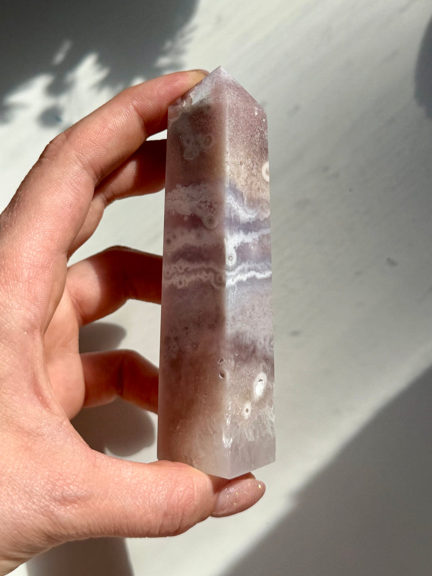 Blumenachat X Amethyst Turm 45XK