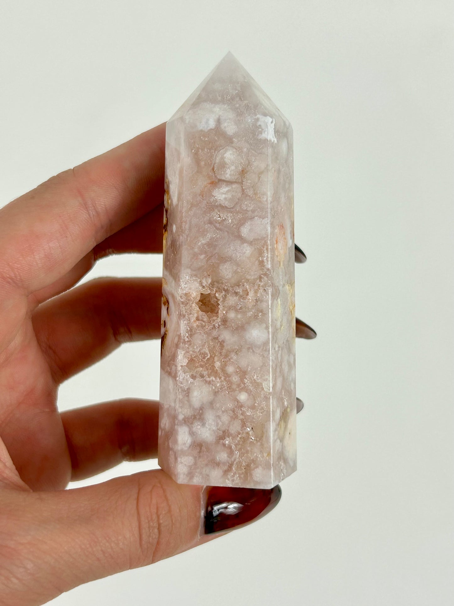 Blumenachat X Amethyst Turm 25qa