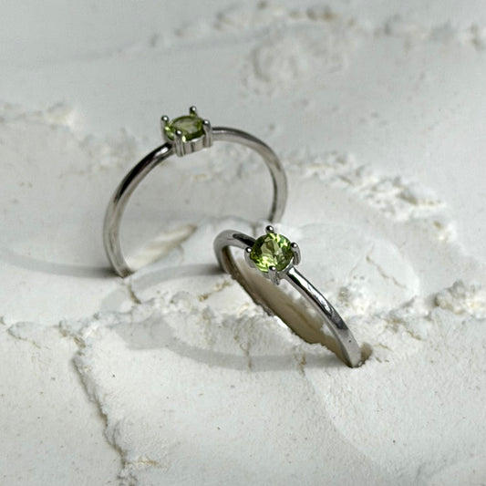 Peridot Ring - 925 Silber