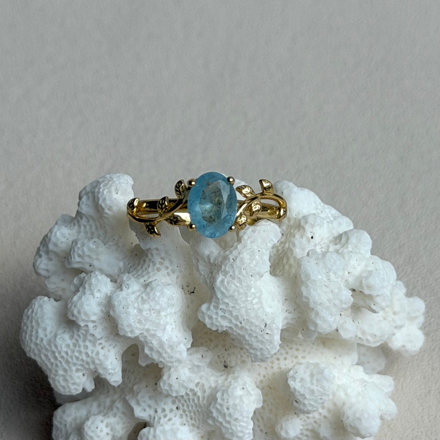 Aquamarin Ring  - 925 Silber - Größe 52