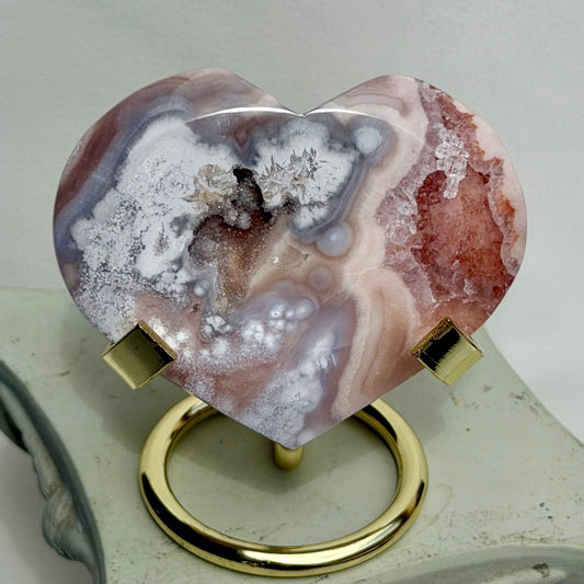 HQ Blumenachat X Amethyst Herz XIV