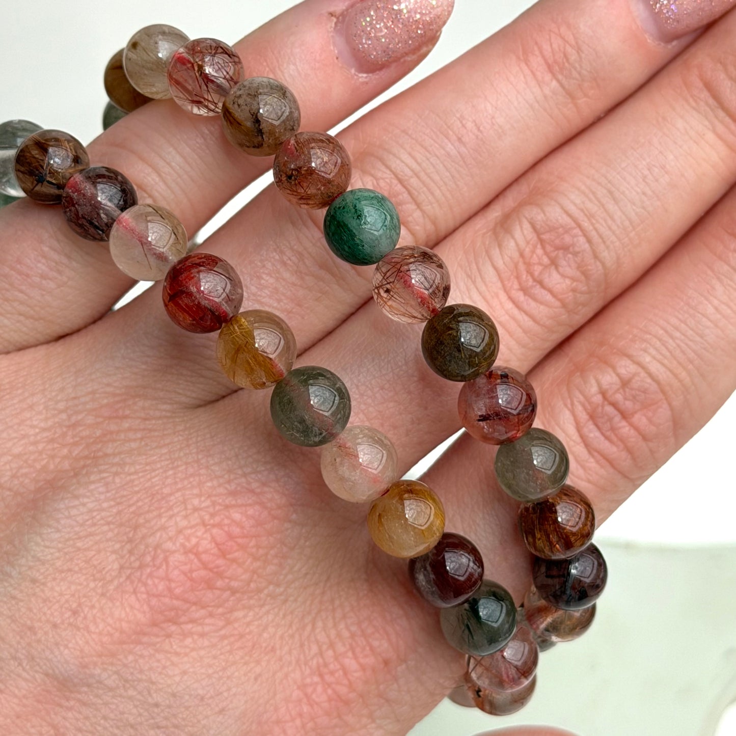 HQ Buntes Rutil - Armband 8mm