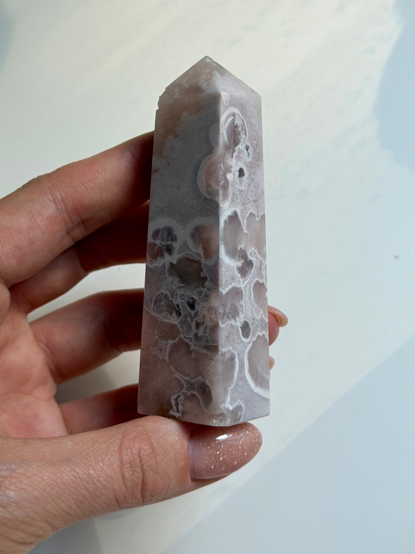 Blumenachat X Amethyst Turm 29XK
