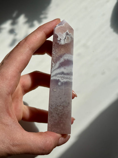 Blumenachat X Amethyst Turm 45XK