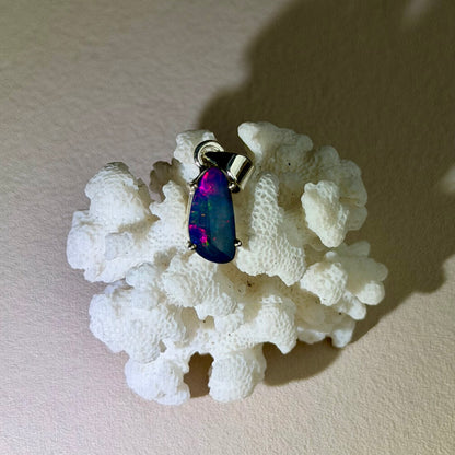 Australischer Opal Anhänger - 925 Silber - 129ET