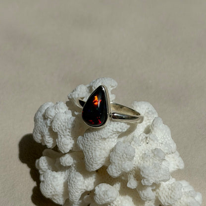 Äthiopischer Opal Ring  - 925 Silber - Größenverstellbar