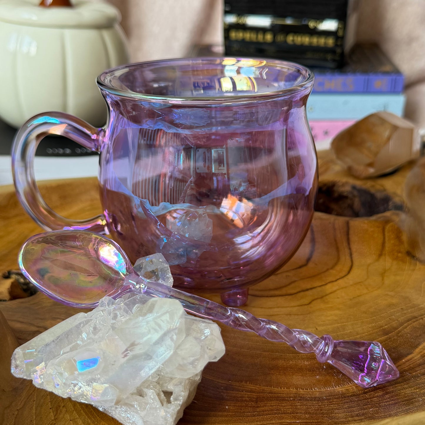 Hexenkessel Tasse mit Zauberstab-Löffel