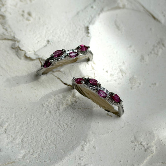 Pinker Turmalin Ring - 925 Silber