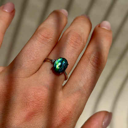 Iris Ring - Abalone - 925 Silber