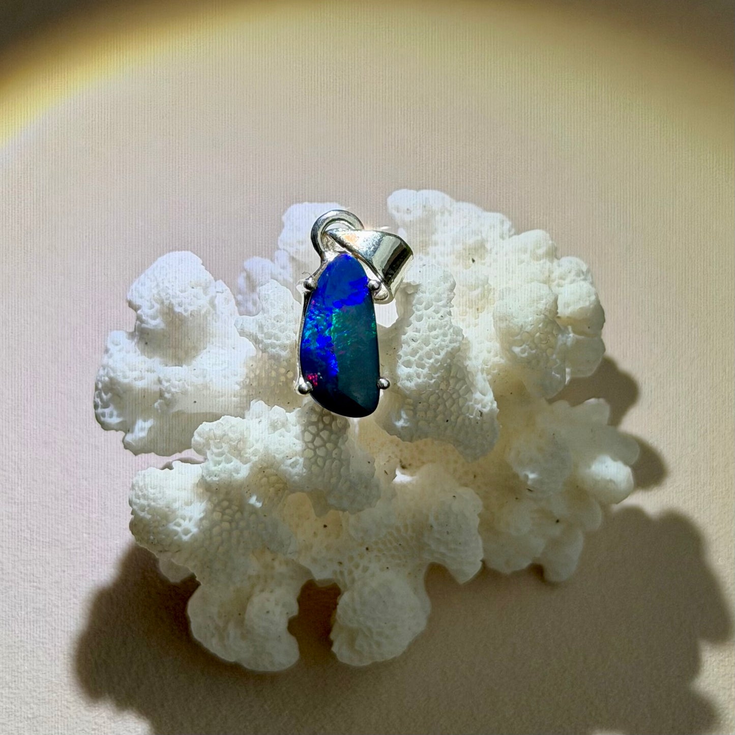 Australischer Opal Anhänger - 925 Silber - 129ET