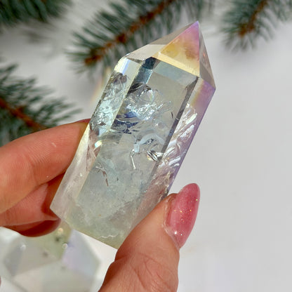 Aura Bergkristall Spitze