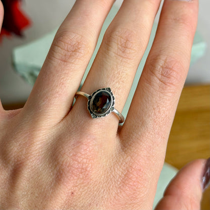 Rhea Ring - Rauchquarz - 925 Silber