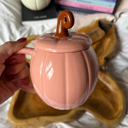 Pink Pumpkin Tasse mit Deckel