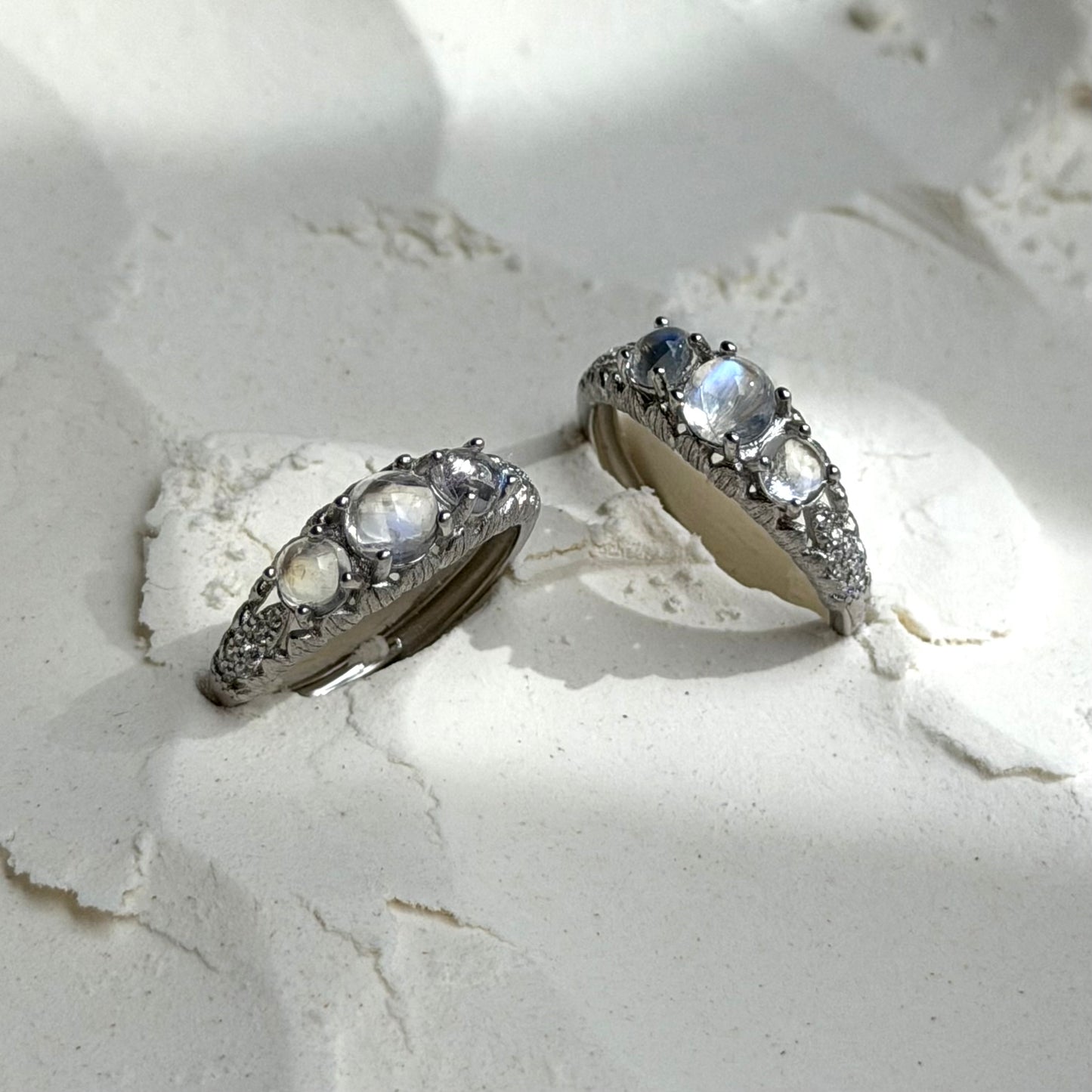 HQ Mondstein Ring - 925 Silber