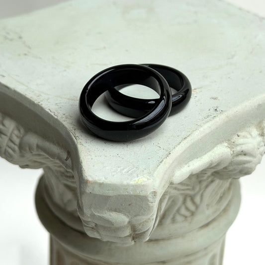 Ring aus Obsidian - 6mm