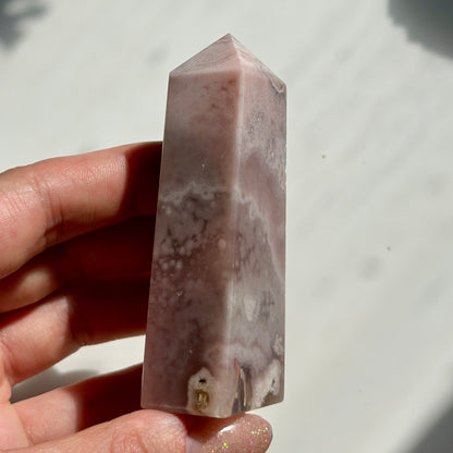 Blumenachat X Amethyst Turm 27FP