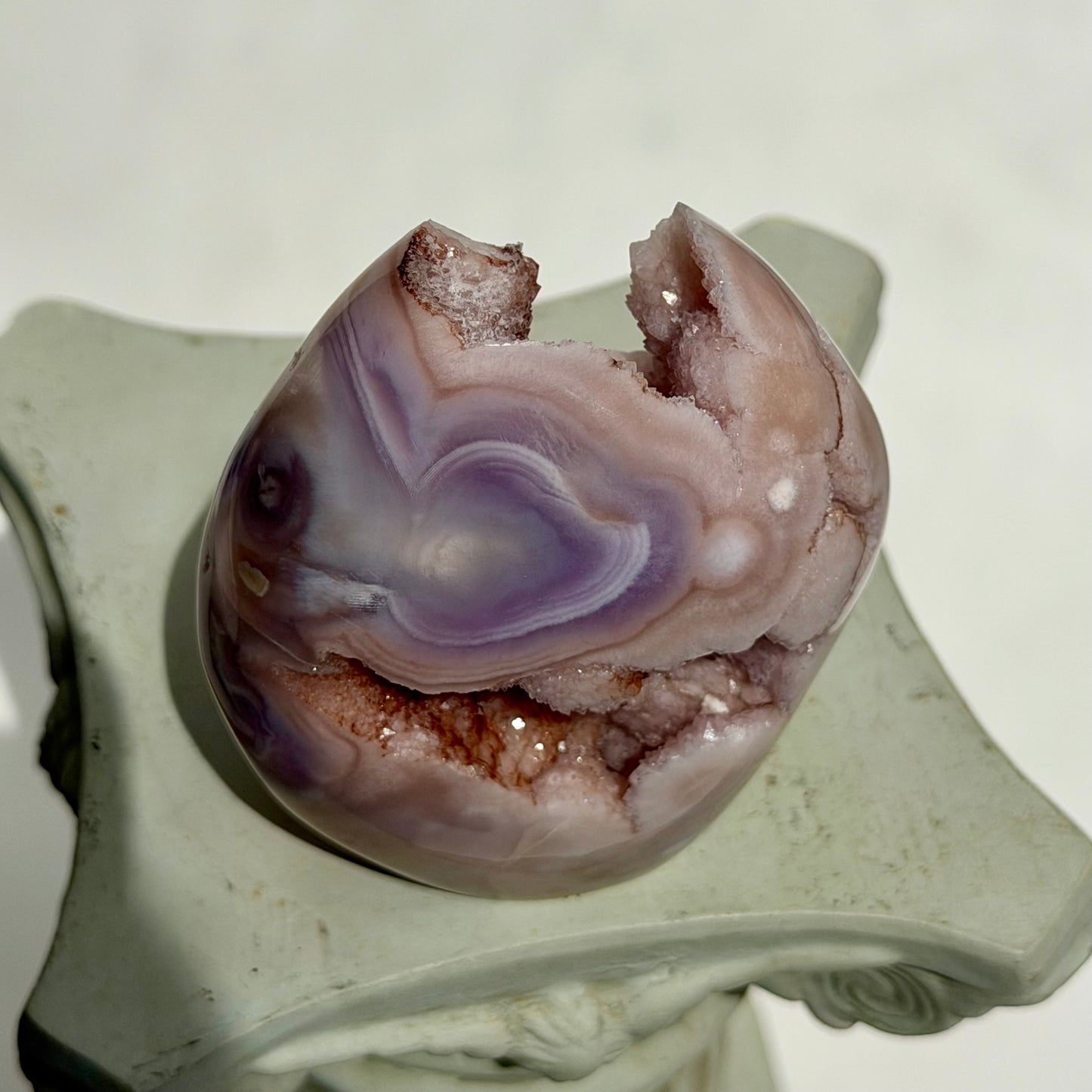 HQ Blumenachat X Amethyst Freiform IV
