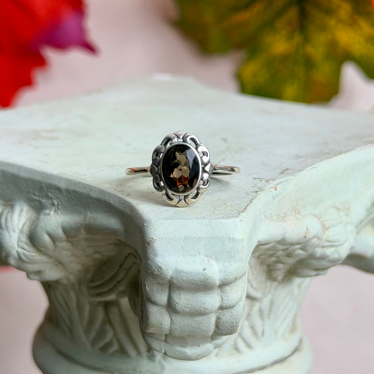 Hestia Ring - Rauchquarz - 925 Silber