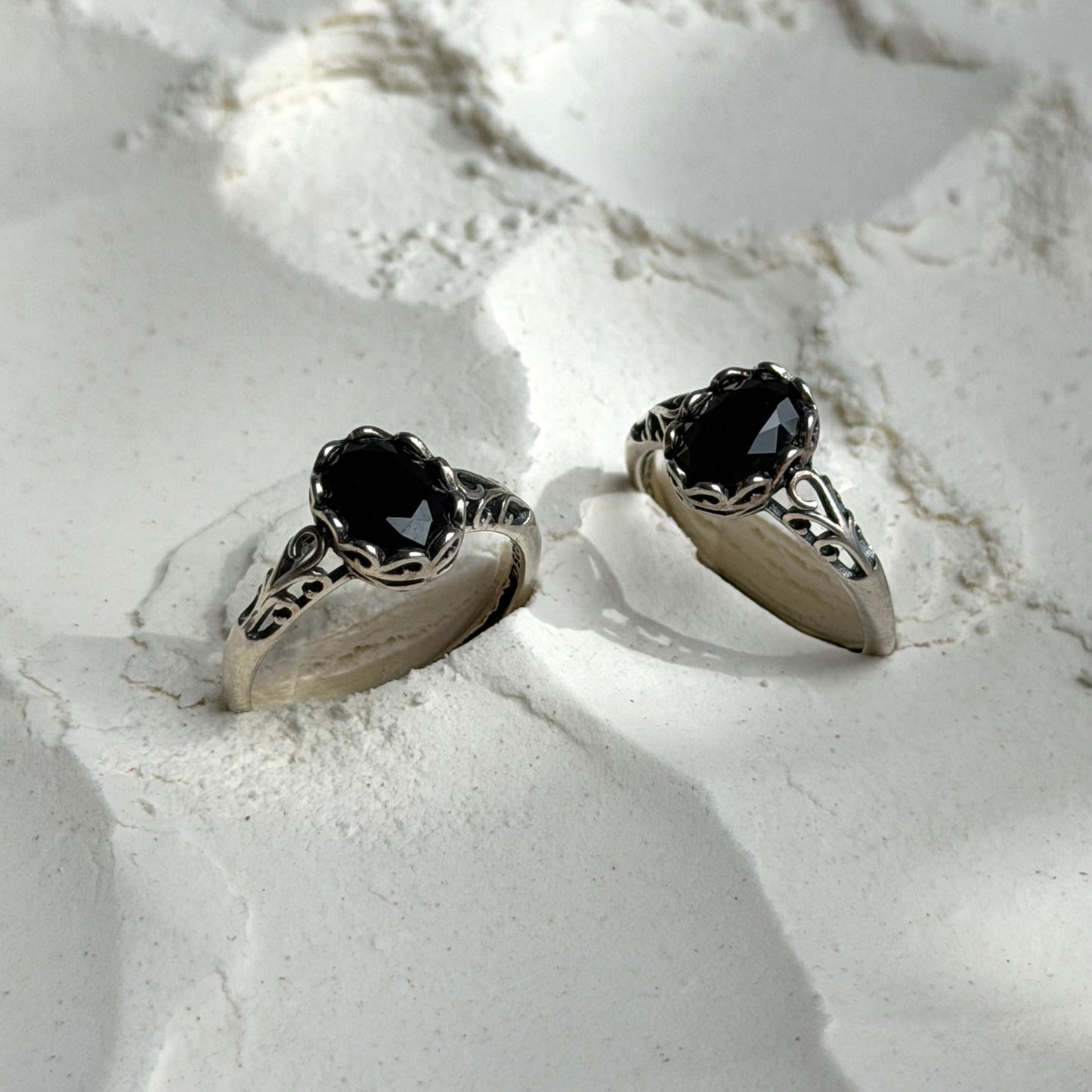 Obsidian Ring - 925 Silber