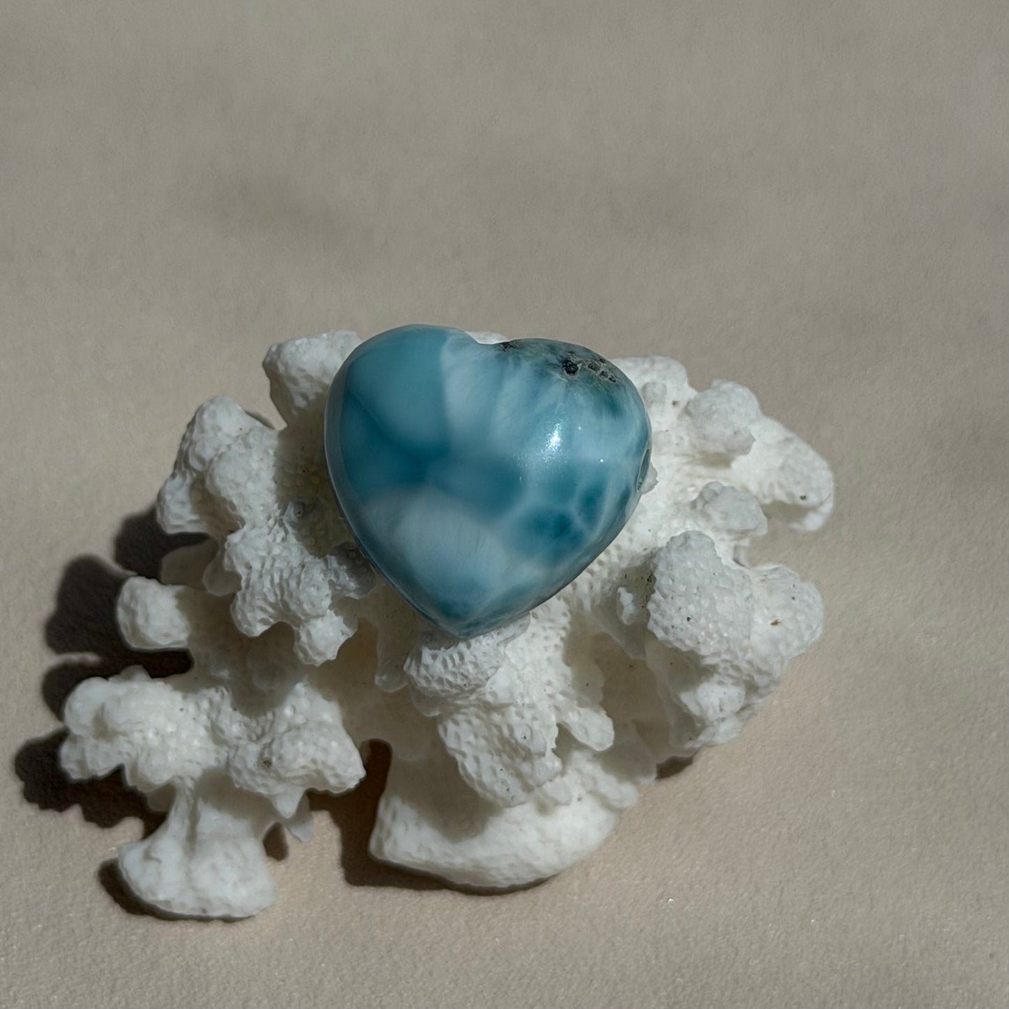 Larimar Herz - Gebohrt - 120R
