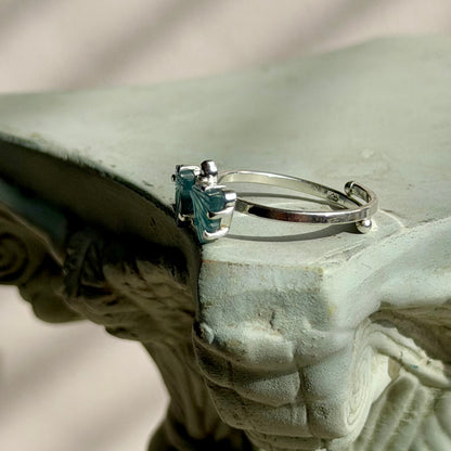 Nephele Ring - Blauer Turmalin - 925 Silber