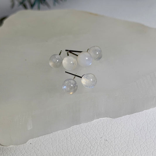 Silber Ohrringe - Mondstein